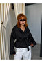 Beige Belted Double Breasted Short Outerwear - 4