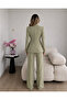 Gold Single Button Notched Collar Jacket Skirt Blazer Suit - 5