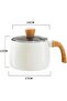 JKJ&ZXZ 2.5 Quart Non-stick Ceramic Sauce Pan with Lid, Small Milk Pots for Cooking with Pour Spout, - 2