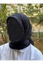 Hijab Women's Big Loop Pattern Scarf Black - 2