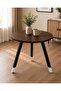 Round Wooden Dining Table 90x90 cm – Modern Style Single Table