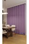 Modern Background Curtain - Single Panel - Ready for Cornice - Stain Resistant - Lilac - Pleatless Flat Installation - Extrafoam Gathering - 3