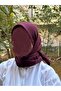 Hijab Women's Big Loop Pattern Scarf Burgundy - 2