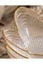 New 6 Pieces Gold Gilded Daisy Snack Bowl Breakfast Glass Serving Bowl - 5