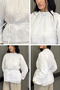 Women's Waist-Tied Lined Blouse - 3