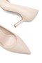Women's High Heeled Pointed Toe Flat Stiletto Beige Skin Shoes - 5