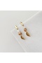 Rutil Quartz Leaf Natural Stone Earrings - 3