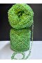 Green Gradient Glitter Boucle Knitting Yarn 200Gr