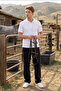 Men's White 100% Cotton Short Sleeve Polo Collar Basic T-Shirt - 5