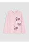 Rmz Gi̇yi̇m Farkiyla Zero Roba Collar Printed Girls' 2-Piece T-Shirt - 2