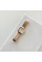 Square Dial Gold Watch White