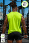 Green Sportsman's Tank Top Unprinted Crew Neck Cotton Sleeveless Tank Top Men's - 3