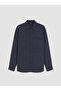 Xside Navy Blue Regular Fit Men's Shirt