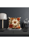 Digital Printed Punch Embroidery Look Floral Decorative 2-Piece Throw Pillow Cover - 5