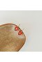 Triangle Chalcedony Natural Stone Earrings Orange - 3