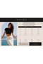 Women's Black Crew Neck Logo Detailed Cotton Sports Crop T-Shirt - 4