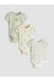 Printed Baby Boy Snap Fastener Bodysuit 3-Pack (S6)