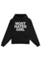 Most Hated Girl Printed 3 Thread Boxy Fit Hooded Unisex Sweatshirt