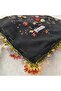 Handmade Needlework Writing, Scarf, Yemeni, Mevlit Cover, Head Cover, 4 Sides Embroidered, 100% Cotton, 100*100cm - 7