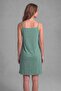 Vienetta Women's Cotton Blend Home-Beach Dress Mint Flared - 2