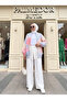 Women's Colorful Striped Zippered Double Set Wide Leg Pants - 3