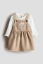 2-piece dungaree dress and top set - 3