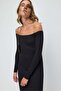 Rochie midi cu umerii goi - 3
