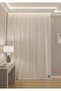 Modern Background Curtain - Single Panel - Ready for Cornice - Stain Resistant - White - No Pleats - Flat Installation - Extrafoam Gathering - 2