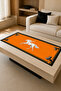 Orange and White Horse Patterned Bohemian Table Runner with Black Gold Chain Detail 40X140Cm - 3