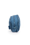Large Size Crinkle 3 Zipper Pen Holder Mobile Phone Makeup Hand School Bag Wallet Blue 1415K - 5