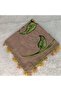 Handmade Needlework Writing, Scarf, Yemeni, Mevlit Cover, Head Cover, 4 Sides Embroidered, 100% Cotton, 100*100cm