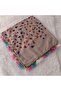 Handmade Needlework Writing, Scarf, Yemeni, Mevlit Cover, Head Cover, 4 Sides Embroidered, 100% Cotton, 100*100cm - 3