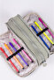 Large Size Crinkle 3 Zipper Pen Holder Mobile Phone Makeup Handbag School Bag Wallet Beige 1415K - 7