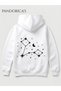 Pisces Zodiac Constellation Printed on the Back and Chest Hooded Cotton Sweatshirt – Pisces (Hoodie)