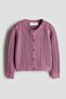 Pointelle-knit cotton cardigan