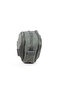 Large Size Crinkle 3 Zipper Pen Holder Mobile Phone Makeup Handheld School Bag Wallet Gray 1415K - 5