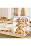 Baborech Pastry Display Case, Large Bakery and Cookie Display Stand for Kitchen Counter, 4 Tier Clear Bread Storage - 7