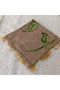 Handmade Needlework Writing, Scarf, Yemeni, Mevlit Cover, Head Cover, 4 Sides Embroidered, 100% Cotton, 100*100cm - 7
