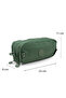 Large Size Crinkle 3 Zipper Pen Holder Mobile Phone Makeup Hand School Bag Wallet Green 1415K - 2