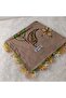 Handmade Needlework Writing, Scarf, Yemeni, Mevlit Cover, Head Cover, 4 Sides Embroidered, 100% Cotton, 100*100cm - 3