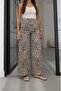 Leopard Pattern Wide Leg Jeans - 3