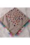 Handmade Needlework Writing, Scarf, Yemeni, Mevlit Cover, Head Cover, 4 Sides Embroidered, 100% Cotton, 100*100cm - 5