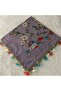 Handmade Needlework Writing, Scarf, Yemeni, Mevlit Cover, Head Cover, 4 Sides Embroidered, 100% Cotton, 100*100cm - 6