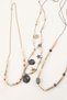 Women's Bead and Stone Detailed 3-Piece Necklace Set I4284Axns