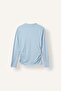 Regular Fit Kayık Yaka Side Gathered Long Sleeve Modal Basic T-Shirt I6303Ax26Au