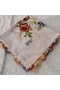 Handmade Needlework Writing, Scarf, Yemeni, Mevlit Cover, Head Cover, 4 Sides Embroidered, 100% Cotton, 100*100cm - 5
