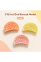 3-Piece Pearl Oval Bead Model Colorful Latch Buckle - 5 cm - 2