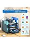 Beckbis Modern Style Black Mesh Desk Organizer Compact Mesh Material with Three Layers and File Holder - 2