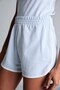 Standard Fit Elastic Waist Sportsman White Piping Short Leg Light Blue Shorts H9780Ax26Hs - 4