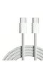 كيبل USB C الى USB C مضفر بالنايلون 60 واط للشحن السريع متوافق مع ايفون 17/16 برو ماكس ايباد برو ماك